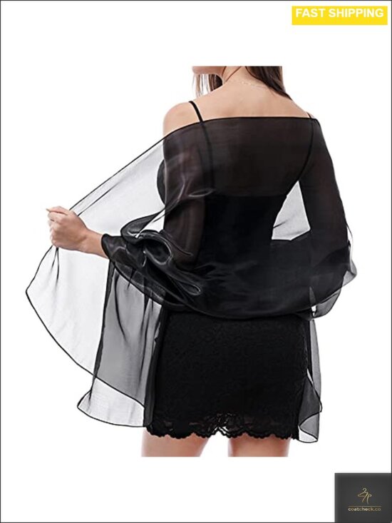 Accessories - Silky Organza Shawl Wrap for Evening Dresses Bridesmaid Wedding Formal